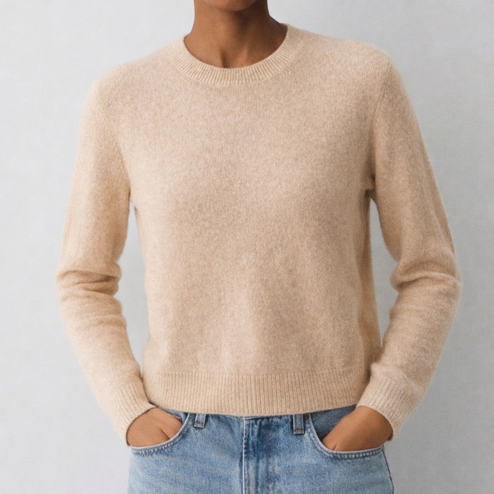 James Pringle | Cream Pure Lambswool Sweater | Made in Scotland | Heritage Knit